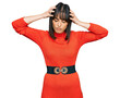 © Krakenimages.com - Young hispanic woman wearing casual clothes suffering from headache desperate and stressed because pain and migraine. hands on head.