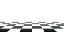 Black And White Chess Board On A Transparent Background