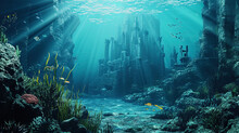 The Ocean Fairy Tale With Underwater Caulals In The Role Of Magic Stones