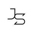 Minimal Letters JS Logo Design
