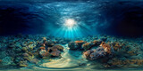 Fototapeta Do akwarium - underwater scene with coral reef