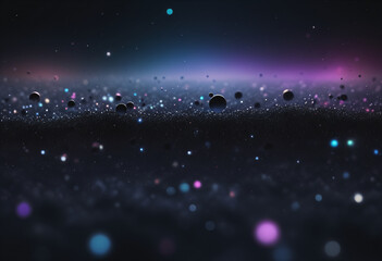 Wall Mural - Black space background image filled with glittering lights.