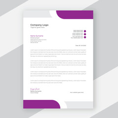 Wall Mural - Modern corporate business letterhead design template 
