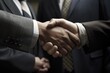 © Raccoon Stock AI - Corporate Collaboration: Business People Shaking Hands in Office Setting. Professional Handshake Agreement.