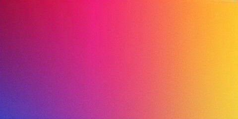 Wall Mural - Whimsical Radiance: An Orange, Pink, Purple, Blue, and Yellow Gradient Abstract Grainy Background Wallpaper Texture, Tailored for a Web Banner Design Header