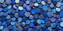 Assorted Blue Pebbles Textured Background - Abstract Stony Surface
