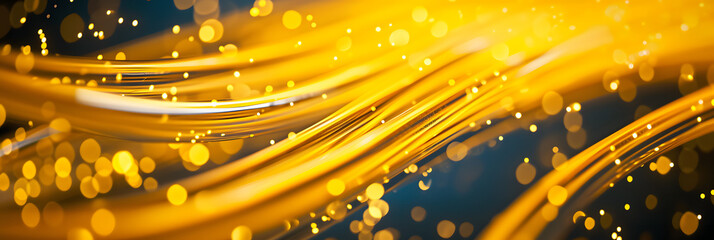 Web banner of yellow data cables
