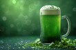 It is customary to wear green clothing, accessories, and even green-dyed food or drinks on St. Patrick's Day.