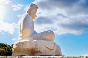 Wall Mural - Ryozen Kannon Temple is a war memorial dedicated to the fallen both sides of the Pacific War.The 24-meter statue of the Goddess of Mercy was built in 1955