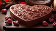 sculpted heart shaped chocolate