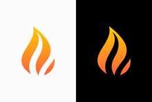Flame Modern Gradient Vector Logo Premium