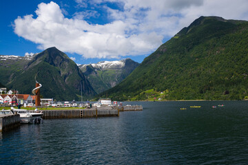 Wall Mural - Waterfront of Balestrand, Sognefjorden, Norway