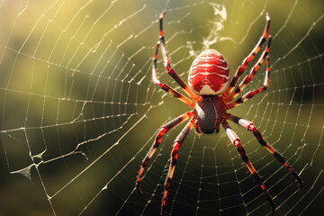 spider on a web. Generative Ai
