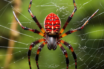 spider on a web. Generative Ai