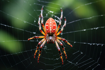 spider on a web. Generative Ai