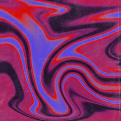 Wall Mural - Old Vintage Abstract Funky Template or Background Overlay in Blue Purple and Red with Film Dust and Folded Paper Texture