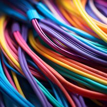 Colorful Fibre Cable Or Optics Wires Cable. 
