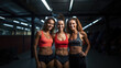 © GVS - Gym Trio of Women in Stylish Sportswear Posing