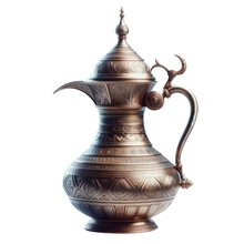 Traditional Arabic Coffee Pot,Ramadan Begins Day, Png Clipart ,3D Illustration Isolated On A Transparent Background
