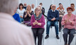 © ASDF - Old people in the seminar event. Many elderly in the conference