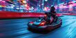 © romanets_v - High-Speed Indoor Kart Racing in Motion Blur