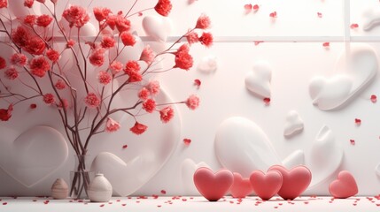 Wall Mural - pink valentines day wallpapers romantic