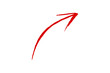 Red arrow marker isolated on background. Red arrow marker isolated png transparent. arrow mark hand drawn.Red arrows icon. Arrow drawn on white background

