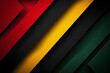 Abstract geometric black, red, yellow, and green color background with copy space for text, suitable for use in Black History Month celebrations.