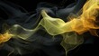 © StraSyP BG - abstract ethereal energy flow in black and yellow dynamic light waves against a dark background