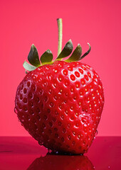 Wall Mural - Juicy berry food fresh strawberry red healthy nature sweet fruit