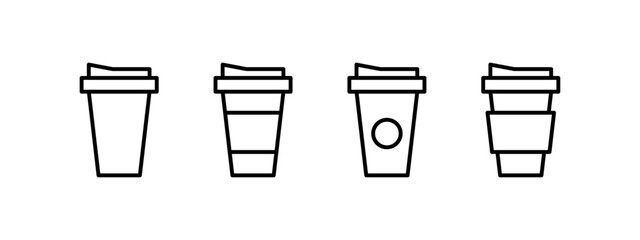 Wall Mural - Coffee cup icons. Vector icons