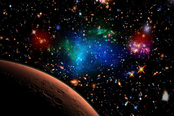 Wall Mural - solar system. fourth planet. mars. the elements of this image furnished by nasa.