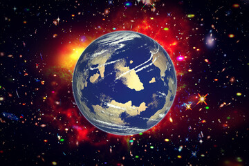 Wall Mural - dramatic view, earth. the elements of this image furnished by nasa.