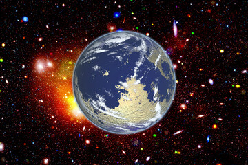 Wall Mural - magnificent earth in outer space. the elements of this image furnished by nasa.