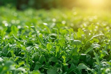 Growing arugula harvest and producing vegetables cultivation. Concept of small eco green business organic farming gardening and healthy food