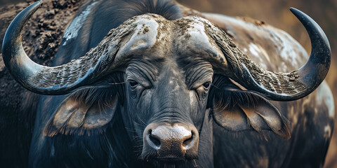 Close-up of Majestic Bull With Impressive Horns
