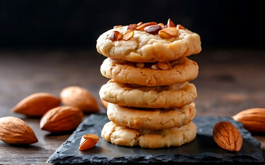 Canvas Print - Capture the essence of Almond Cookie in a mouthwatering food photography shot