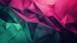 abstract geometric background with bright gradient colors. low poly style with many edges, Colors go from deep purple to pink and green
