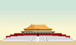 Forbidden City - Palace Complex - Beijing, China - Stock Illustration