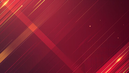 Wall Mural - Elegant Red Geometric Pattern with Vibrant Lines