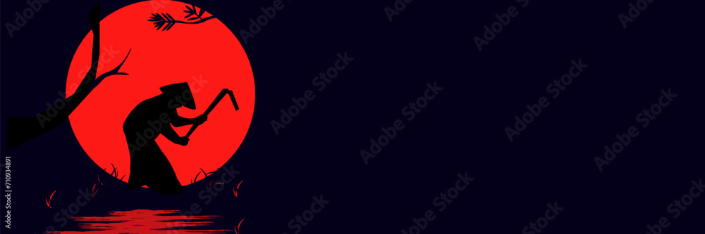Happy Farmers Day text with Indian farmer silhouette vector ...