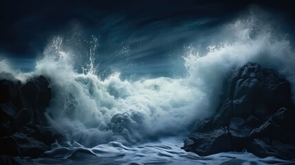serene flow ocean background illustration peaceful tranquil, blue sea, tide current serene flow ocean background