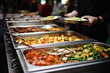Buffet food catering with variety of dishes