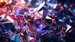 Beautiful Reflections: Shiny Broken Glass Crystal and Prism Abstract Background AI Generated