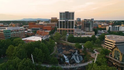 Wall Mural - Greenville, South Carolina at Falls Park on Reedy Creek