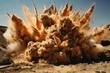 Powerful explosion in the middle of the desert