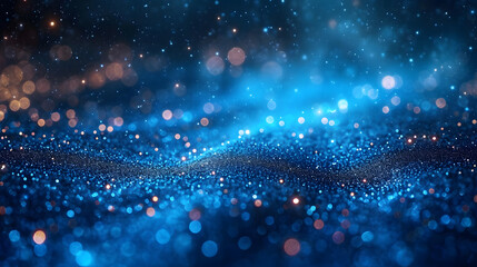 blue glow particle abstract bokeh background