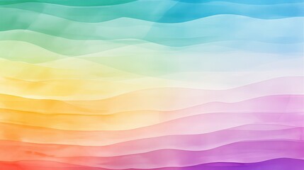 Poster - vibrant watercolor rainbow background illustration abstract design, brushstrokes gradient, pastel texture vibrant watercolor rainbow background