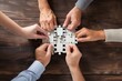 © duyina1990 - Diverse group of people putting puzzle pieces together
