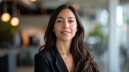 Portrait of a mature businesswoman on grey background. Happy senior latin woman looking at camera isolated over grey wall with copy space. Close up face of happy successful business woman.